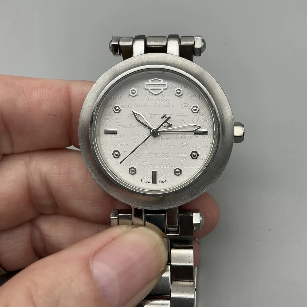 Harley-Davidson By Bulova Womens Watch 36mm Silver Dial 78L17 6.75